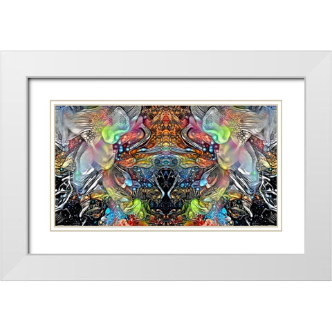 Transcend White Modern Wood Framed Art Print with Double Matting by Gavidia, Pedro