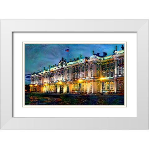 Saint Petersburg Russia Hermitage Museum White Modern Wood Framed Art Print with Double Matting by Gavidia, Pedro