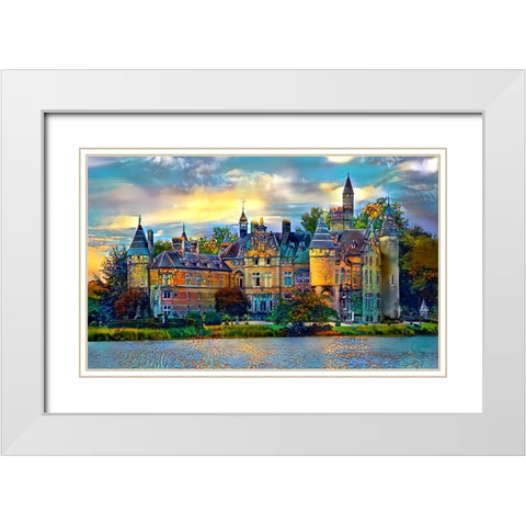 Antwerp Belgium Bornhem Castle White Modern Wood Framed Art Print with Double Matting by Gavidia, Pedro