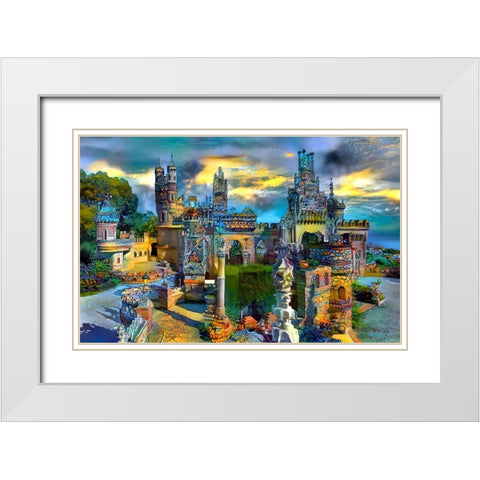 Benalmadena Spain Colomares Castle White Modern Wood Framed Art Print with Double Matting by Gavidia, Pedro