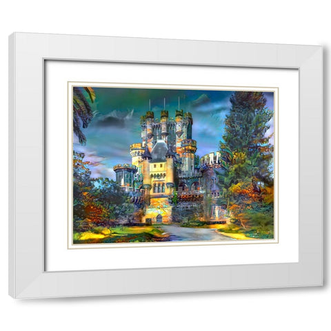 Gatica Spain Butron Castle White Modern Wood Framed Art Print with Double Matting by Gavidia, Pedro