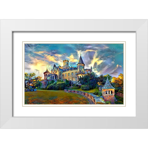Germany Lower Saxony Marienburg Castle White Modern Wood Framed Art Print with Double Matting by Gavidia, Pedro