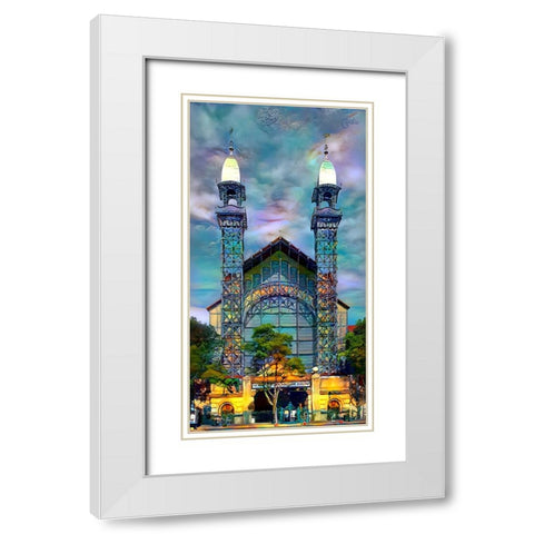 Mexico City Chopo Museum Front White Modern Wood Framed Art Print with Double Matting by Gavidia, Pedro