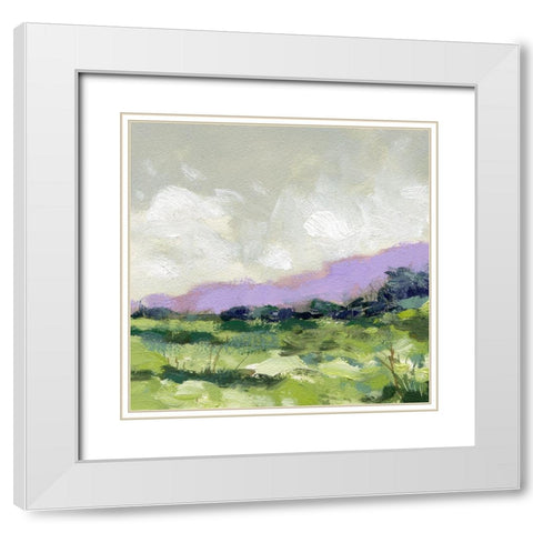 Purple Ridge White Modern Wood Framed Art Print with Double Matting by Randy Noble Fine Art
