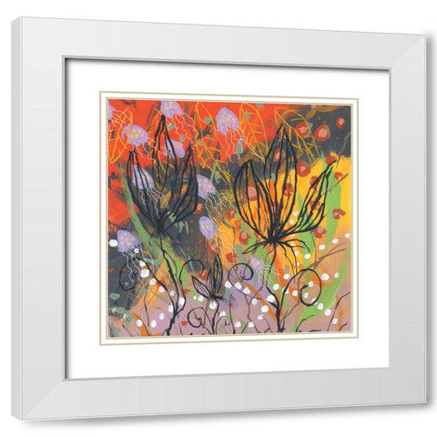 Natures Spice White Modern Wood Framed Art Print with Double Matting by Randy Noble Fine Art