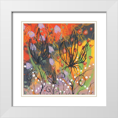 Natures Spice White Modern Wood Framed Art Print with Double Matting by Randy Noble Fine Art
