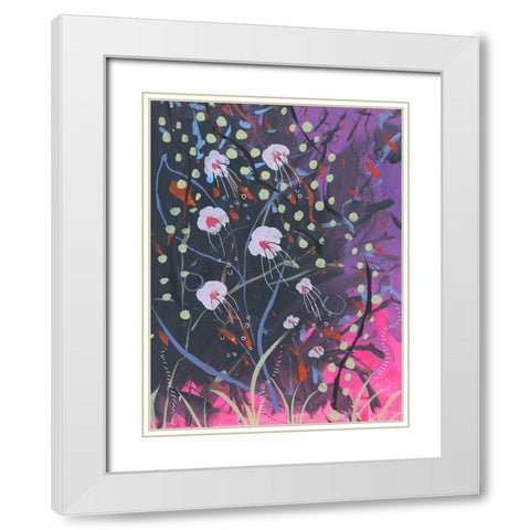 Nights Colors White Modern Wood Framed Art Print with Double Matting by Randy Noble Fine Art
