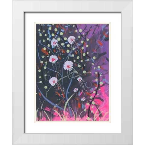 Nights Colors White Modern Wood Framed Art Print with Double Matting by Randy Noble Fine Art