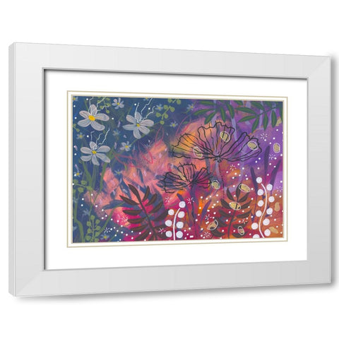 My Gardens Beauty White Modern Wood Framed Art Print with Double Matting by Randy Noble Fine Art