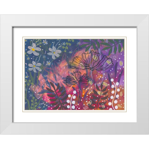 My Gardens Beauty White Modern Wood Framed Art Print with Double Matting by Randy Noble Fine Art