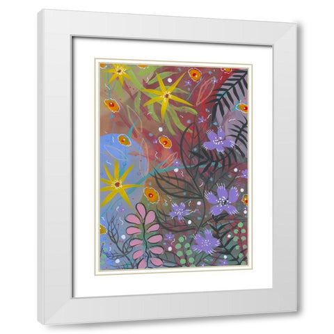 Erratic Beauty White Modern Wood Framed Art Print with Double Matting by Randy Noble Fine Art