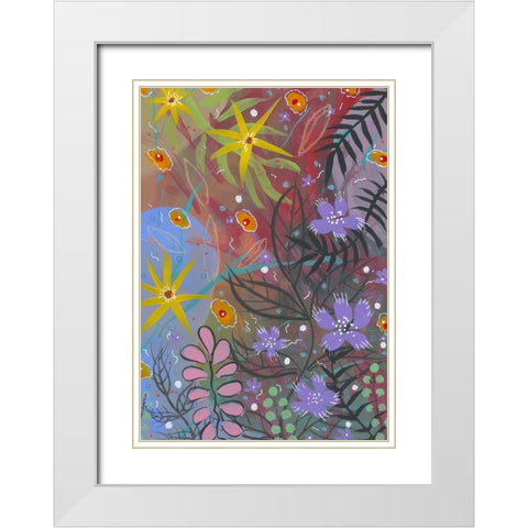 Erratic Beauty White Modern Wood Framed Art Print with Double Matting by Randy Noble Fine Art