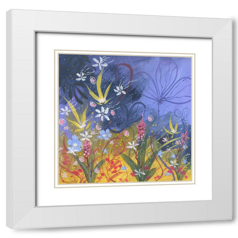 Splash Of Color White Modern Wood Framed Art Print with Double Matting by Randy Noble Fine Art