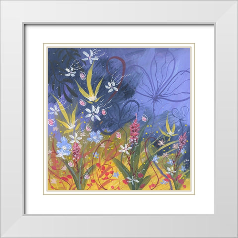 Splash Of Color White Modern Wood Framed Art Print with Double Matting by Randy Noble Fine Art