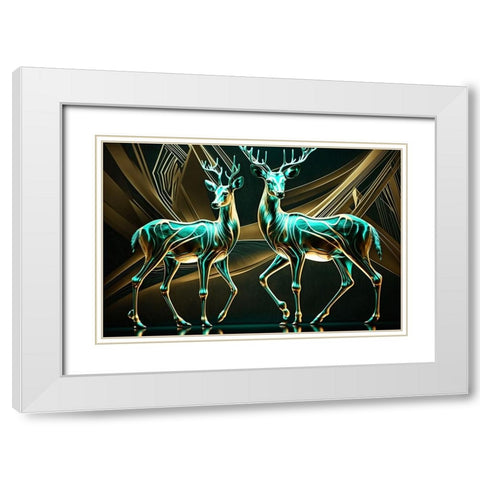 Metallic Majesty 1 White Modern Wood Framed Art Print with Double Matting by Heere, Ray