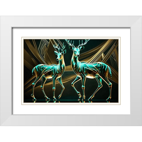 Metallic Majesty 1 White Modern Wood Framed Art Print with Double Matting by Heere, Ray