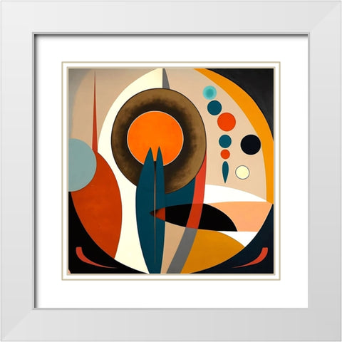 Mid Century Celebration Of All Cultures 17 White Modern Wood Framed Art Print with Double Matting by Heere, Ray