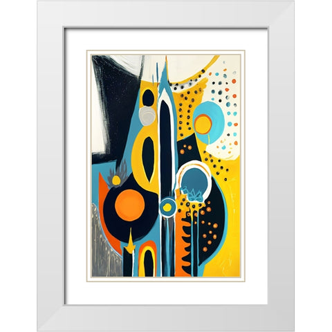 Mid Century Celebration Of All Cultures 26 White Modern Wood Framed Art Print with Double Matting by Heere, Ray