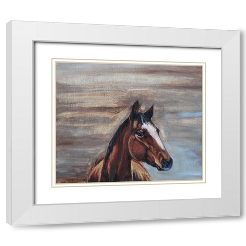 A Good Mare White Modern Wood Framed Art Print with Double Matting by Gould, Renee