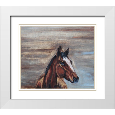 A Good Mare White Modern Wood Framed Art Print with Double Matting by Gould, Renee