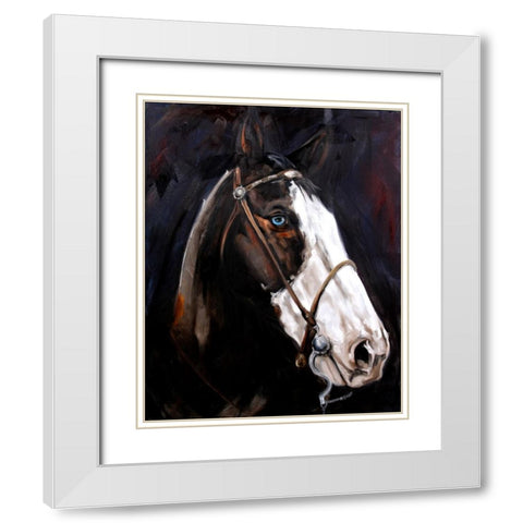 Bold Faced White Modern Wood Framed Art Print with Double Matting by Gould, Renee