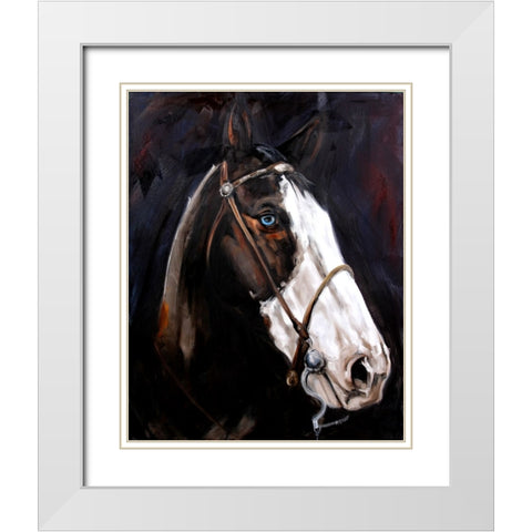 Bold Faced White Modern Wood Framed Art Print with Double Matting by Gould, Renee