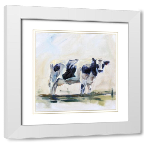 Dairyland White Modern Wood Framed Art Print with Double Matting by Gould, Renee