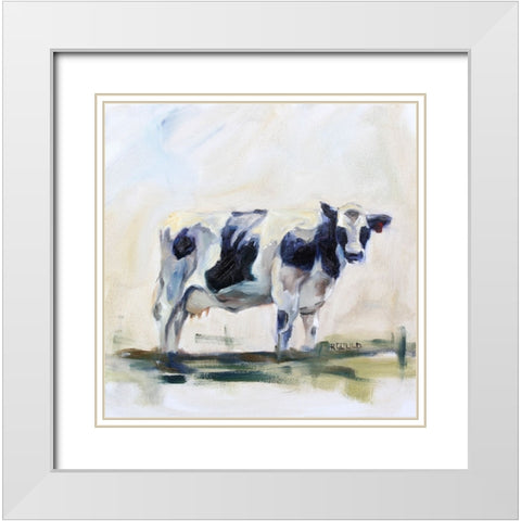 Dairyland White Modern Wood Framed Art Print with Double Matting by Gould, Renee