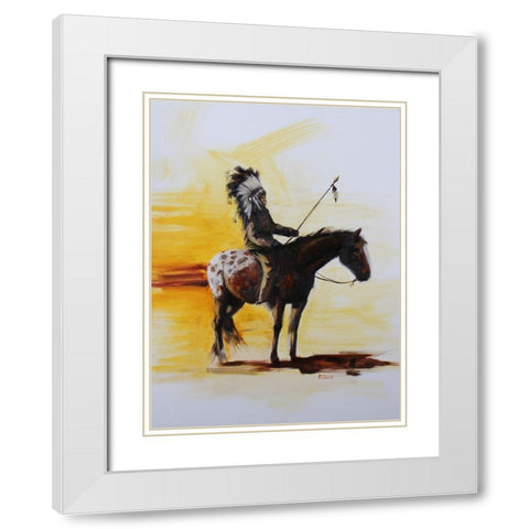 Fed by the Sound of Drums White Modern Wood Framed Art Print with Double Matting by Gould, Renee