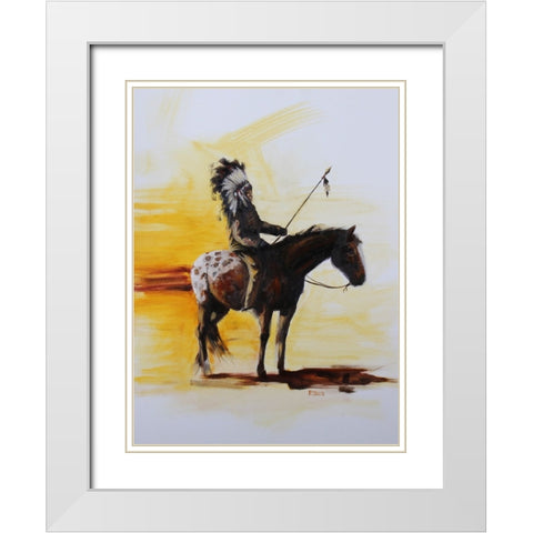 Fed by the Sound of Drums White Modern Wood Framed Art Print with Double Matting by Gould, Renee