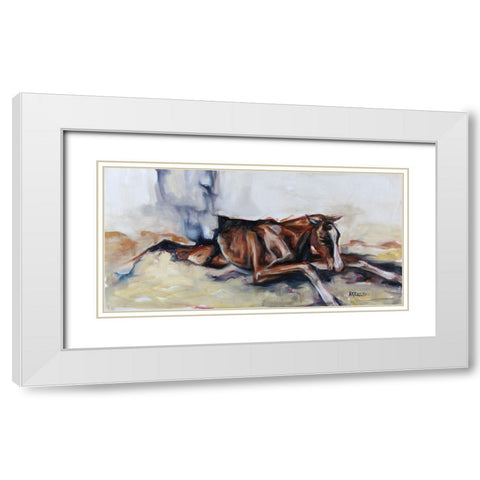 First Touch White Modern Wood Framed Art Print with Double Matting by Gould, Renee