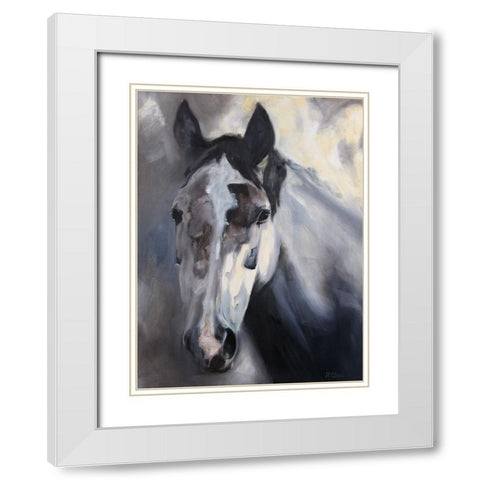 Haldora White Modern Wood Framed Art Print with Double Matting by Gould, Renee