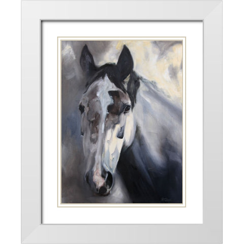 Haldora White Modern Wood Framed Art Print with Double Matting by Gould, Renee