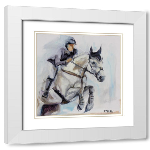 Jumper Grey White Modern Wood Framed Art Print with Double Matting by Gould, Renee