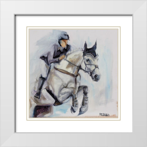 Jumper Grey White Modern Wood Framed Art Print with Double Matting by Gould, Renee