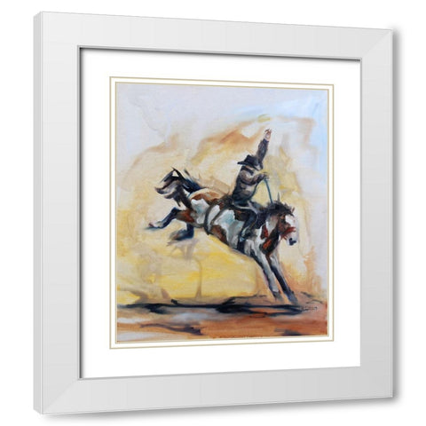 Let er Buck White Modern Wood Framed Art Print with Double Matting by Gould, Renee