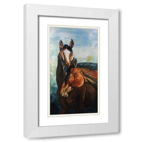 My Best Friend White Modern Wood Framed Art Print with Double Matting by Gould, Renee