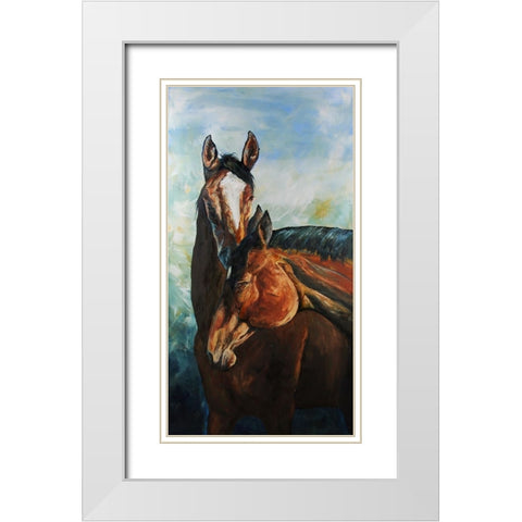 My Best Friend White Modern Wood Framed Art Print with Double Matting by Gould, Renee