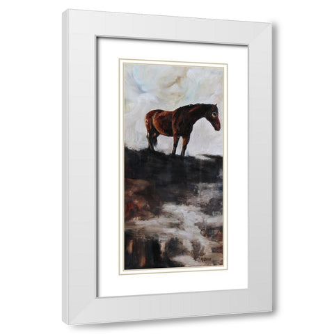Savouring Solitude White Modern Wood Framed Art Print with Double Matting by Gould, Renee