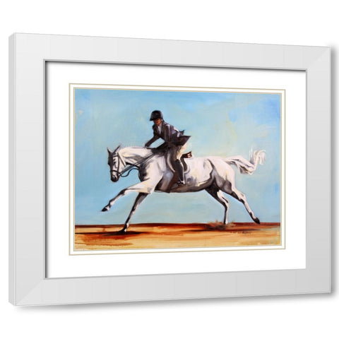 Stretching Out White Modern Wood Framed Art Print with Double Matting by Gould, Renee