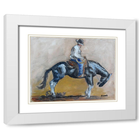 Taking Him Back White Modern Wood Framed Art Print with Double Matting by Gould, Renee