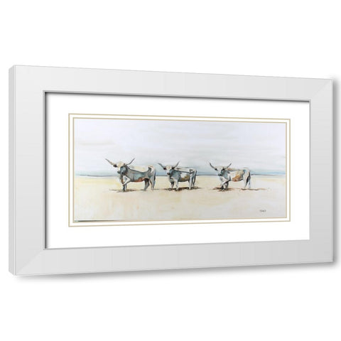 Three Ladies in White White Modern Wood Framed Art Print with Double Matting by Gould, Renee