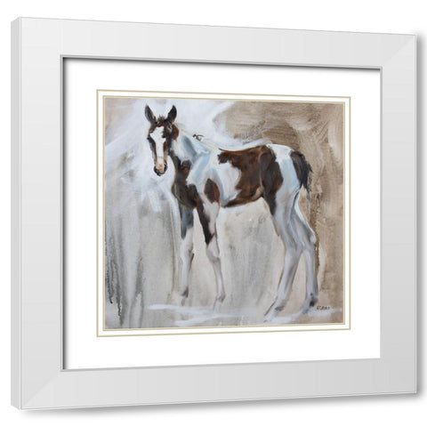 Tiggs White Modern Wood Framed Art Print with Double Matting by Gould, Renee