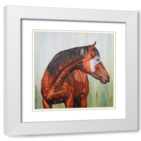 Whisper in the Wind White Modern Wood Framed Art Print with Double Matting by Gould, Renee