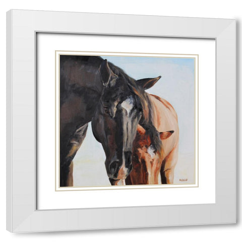 Winston White Modern Wood Framed Art Print with Double Matting by Gould, Renee