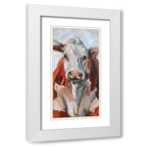 Zoe White Modern Wood Framed Art Print with Double Matting by Gould, Renee