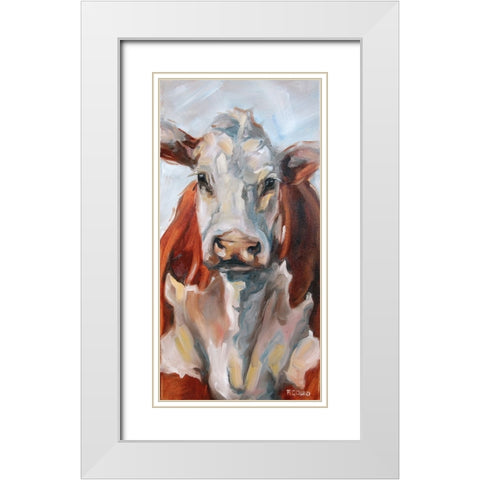 Zoe White Modern Wood Framed Art Print with Double Matting by Gould, Renee