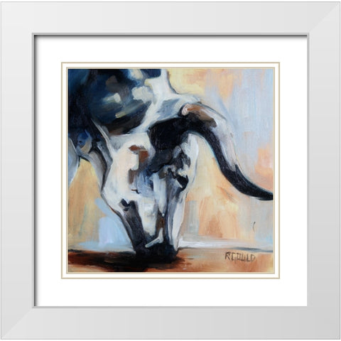 Grazing White Modern Wood Framed Art Print with Double Matting by Gould, Renee