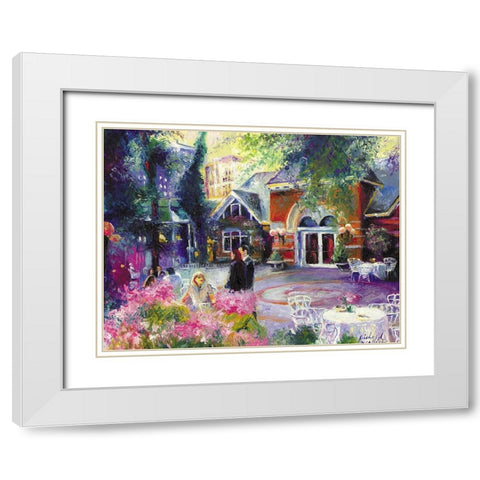 Tavern On The Green White Modern Wood Framed Art Print with Double Matting by Wallich, Richard