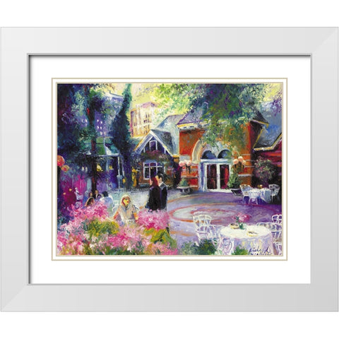 Tavern On The Green White Modern Wood Framed Art Print with Double Matting by Wallich, Richard
